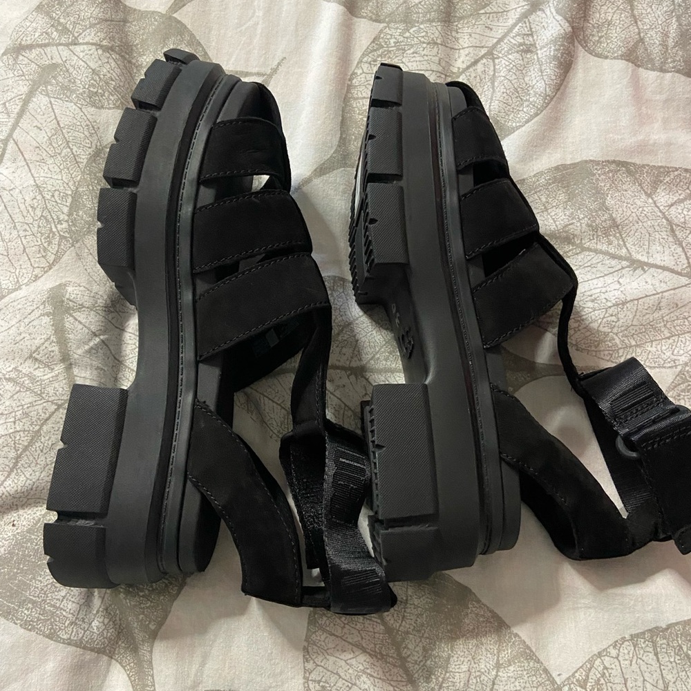 Ugg Black Ashton Strappy Platform Sandals *Display Item View 3